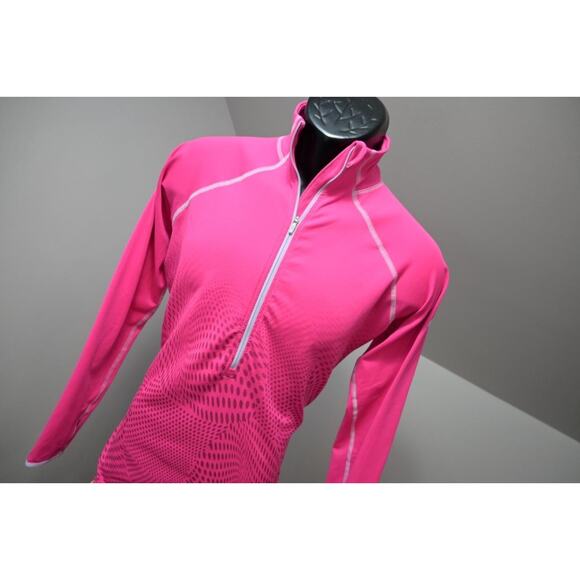 Nike Pro Running 1/4 Zip Performance Dri Fit Fitted Pink Jacket Womens Size XL - Picture 4 of 9